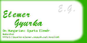 elemer gyurka business card