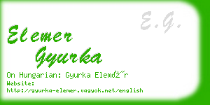 elemer gyurka business card
